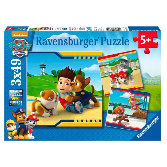 puzzle animaux - paw patrol - 147 pièces - pour enfant de 5 ans et plus