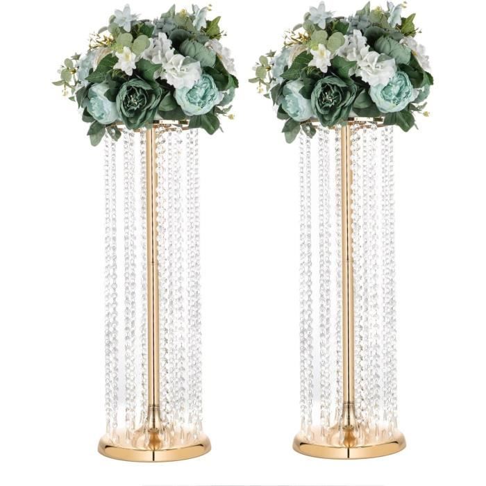 Lot De 4 Supports à Fleurs En Métal Doré - Hauteurs Différentes - Pour Mariage, Anniversaire, Décoration événement
