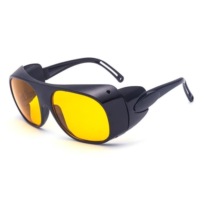 Lunettes de soleil homme vision nocturne sports de plein air cyclisme verres en verre anti-phénix Anti-UV jaune