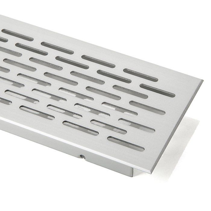 SOTECH Grille De Ventilation Alu Aspect Inox 500x100 Mm – Tôle Perforée Pour Aération Meuble Et Plan De Travail
