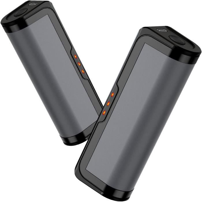 2 Chauffe-mains Rechargeables USB - 3 Niveaux De Chaleur (35-50°C) - Autonomie 10h - Cadeau Idéal Hiver