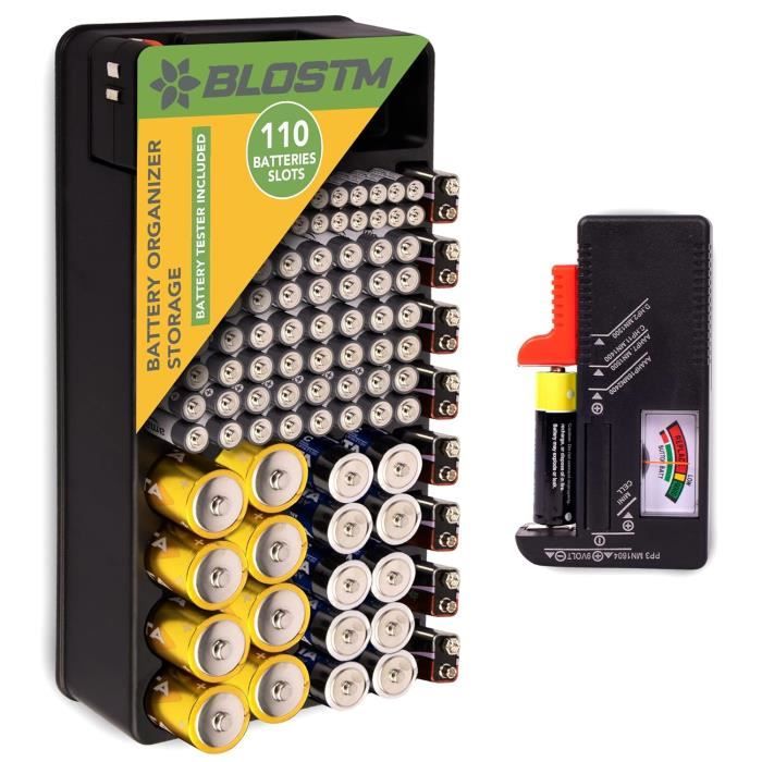 Boîtier de rangement pour piles rechargeables, rés... – Grandado