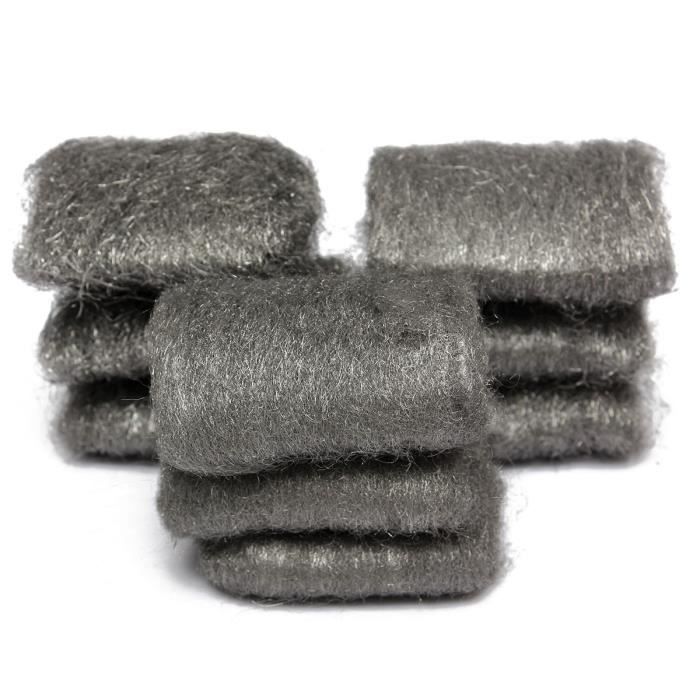 Laine D'acier, 4 Rouleaux 0000 Laine de Fil d'Acier Anti-Souris Laine d'acier  Nettoyage Wire Wool pour Nettoyage Polissage Entretien - Cdiscount Bricolage