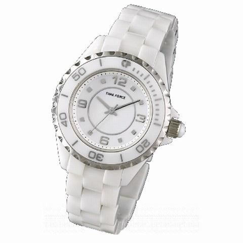 Montre - Time Force - TF4184L02M - Quartz - Analogique - Céramique Blanc