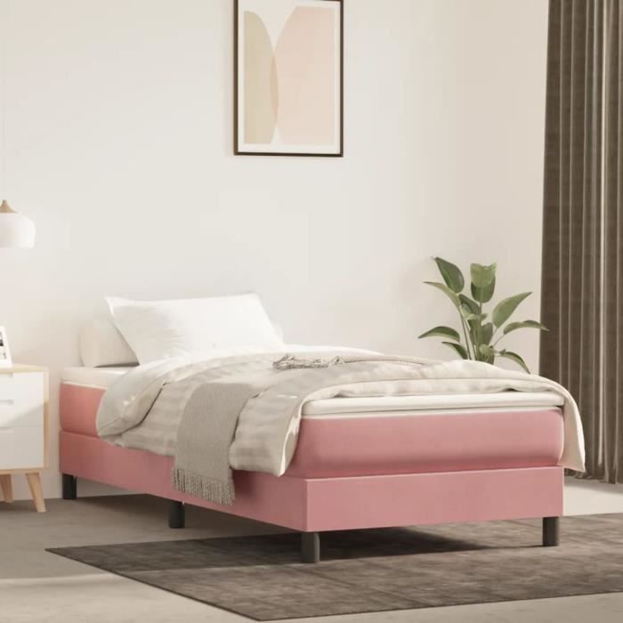 Sommier tapissier - TMISHION - PAL3120747 - Velours doux - 90x190 cm - 1 place