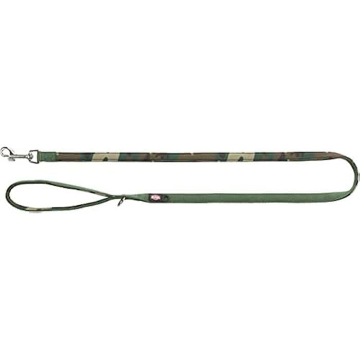 Laisse pour Chien - TRIXIE - Camouflage Vert Forêt - 120 m - Néoprène - Confort et Sécurité