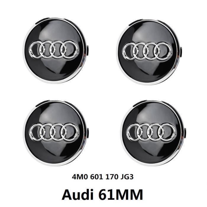 Lot de 4 centre de roue cache moyeu Remplacement pour Audi 61mm 4M0 601 170 JG3
