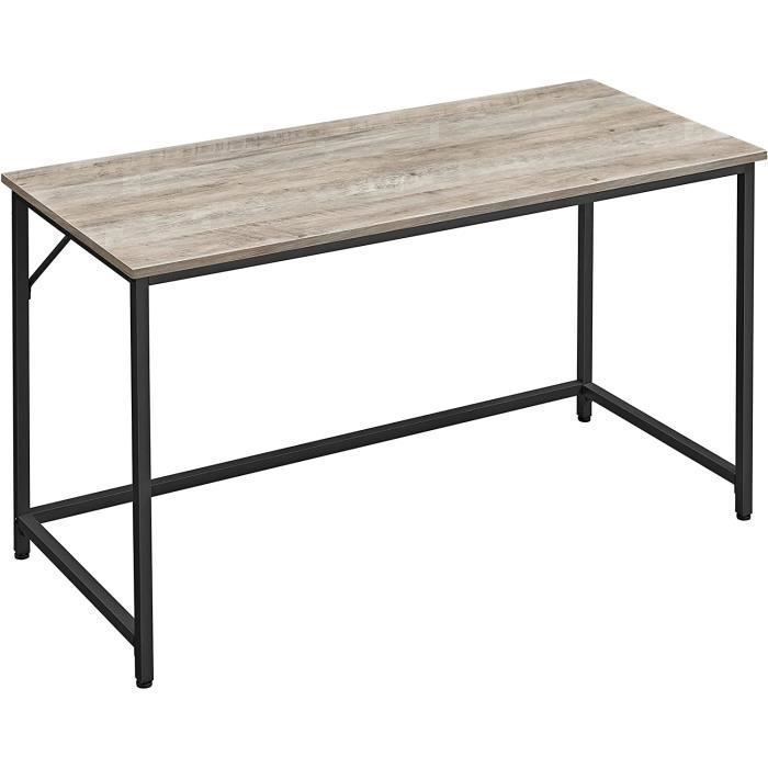 VASAGLE Bureau Poste de Travail 135 x 60 x 75 cm pour Bureau Salon Chambre