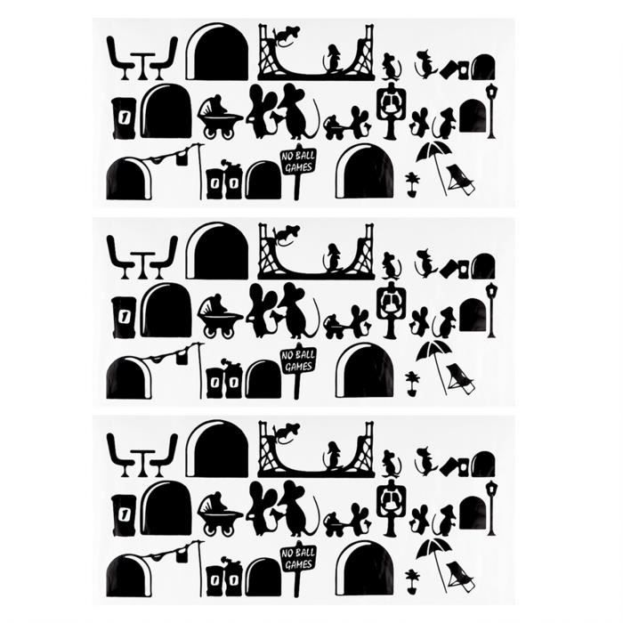 AIM Autocollant mural de motif de trou de souris autocollant d