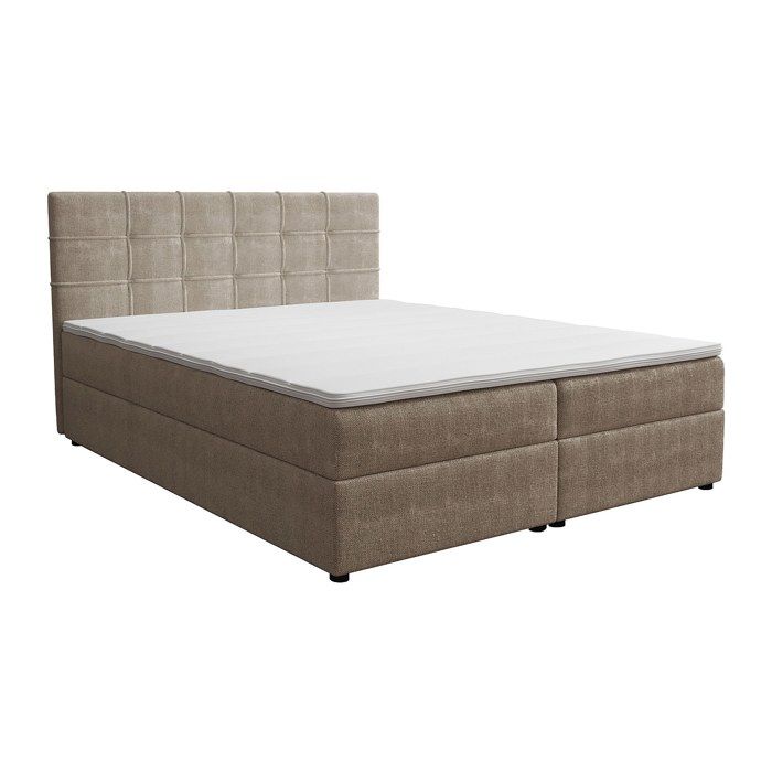 Cadre de lit Taupe 140x190 cm Tissu
