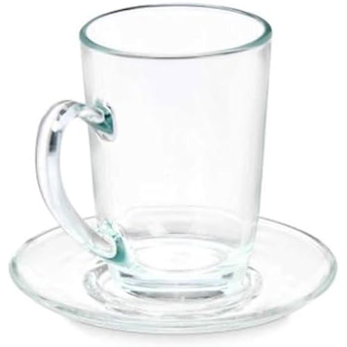 Lot De 6 Soucoupes En Verre Lav Série Zen - 139 Mm, Qualité Supérieure Fabriqué En Turquie