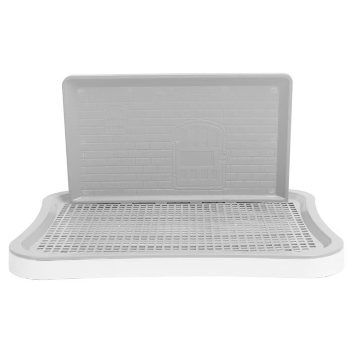 Vvikizy Puppy Potty Training Tray avec Mur Amovible et Maillage Facile à Nettoyer pour Chiens de Petite Moyenne et Grande Blanc