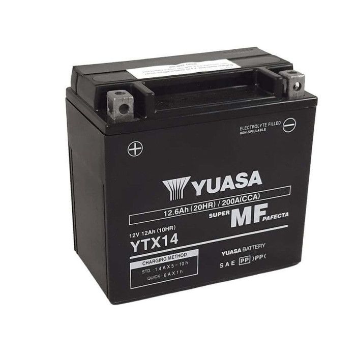 Batterie YTX14 SLA AGM - Sans Entretien - Prête à lemploi.