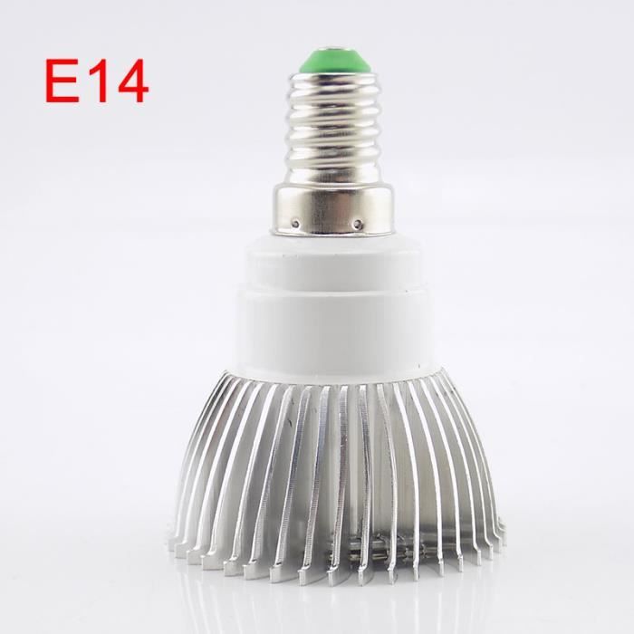 E14 Plug Lampe horticole de croissance 18 Led spectre complet en