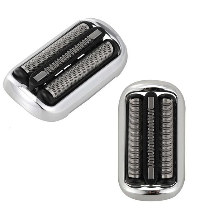 Têtes de rasage - Braun - Série 73S - Pack de 2 - Argenté - Lavable