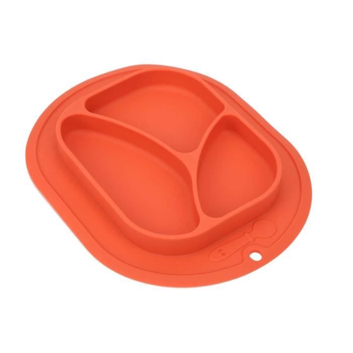 Twistshake Assiette Divisée Bébé Avec Couvercle Hermétique - Plateau Sevrage 3 Compartiments Blanc Sans BPA