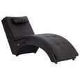 Magnifique-Fauteuil de massage Relax Massant Chaise longue de massage Relaxation Contemporain- avec oreiller Marron Similicuir🍁6126-1