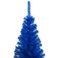 (329181) Sapin de Noël artificiel avec support Bleu 120 cm PVC DBA-1