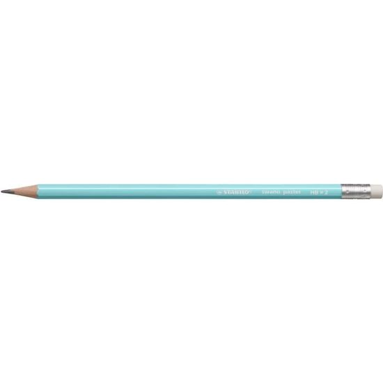 Stabilo Swano Lot de 12 crayons Noir HB avec gomme 