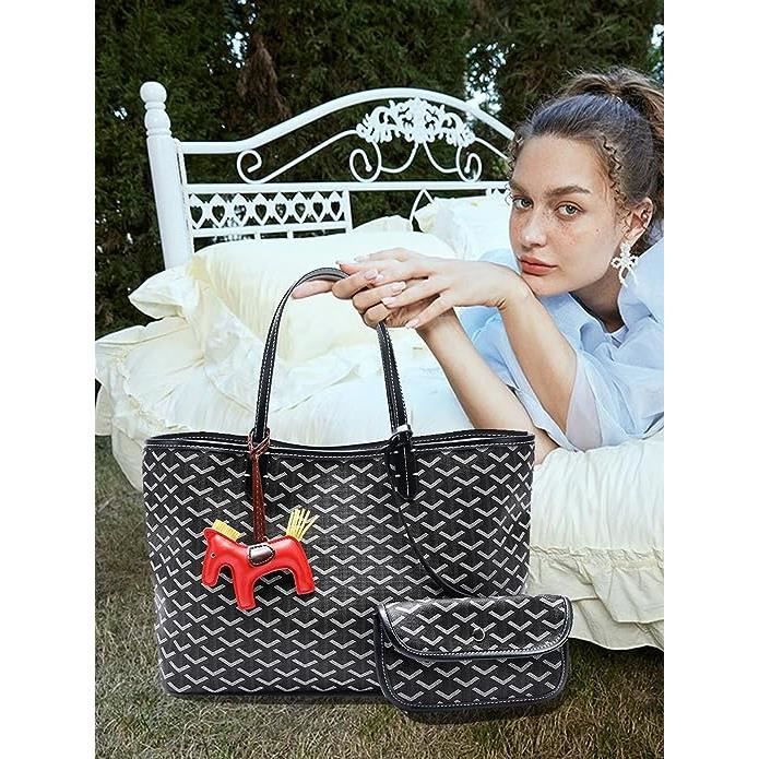 Sac fourre tout de voyage pour femme sac a bandouliere en cuir pour femme sacs a main de designer pour voyage shopping plage noir Cdiscount Bagagerie Maroquinerie