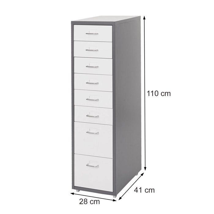 Meuble pour rangement de dessins, 8 tiroirs - taille A0 - 115kg, Blanc 8  tiroirs - taille A0 - 115kg | 11513004