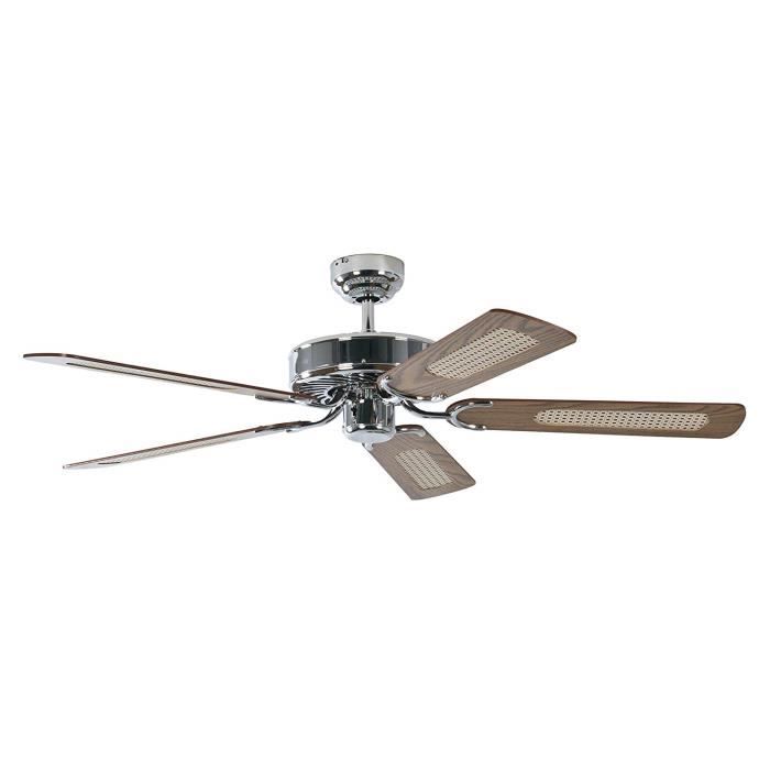 Interrupteur / Commande murale pour ventilateur de plafond avec éclairage - montage encastré