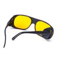 Lunettes de soleil homme vision nocturne sports de plein air cyclisme verres en verre anti-phénix Anti-UV jaune-2