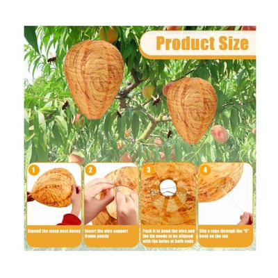 2 Pièces Appât Nid De Guêpe Imperméable Faux Nid Leurre Suspendu - Protection Jardin Piscine