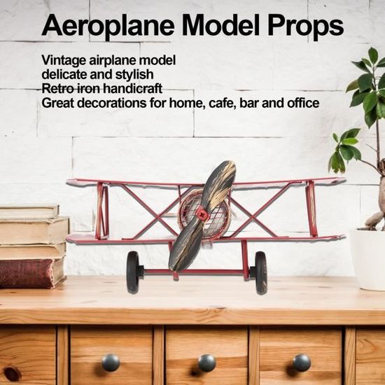 Lot De 6 Avions Miniatures Métal Vintage – Déco Bureau, Étagère, Modèles Rétro En Fer Forgé
