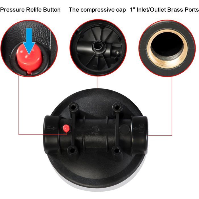 Boîtier de filtre à eau bleu de 10 pouces, cartouches filtrantes, boîtier bleu (1