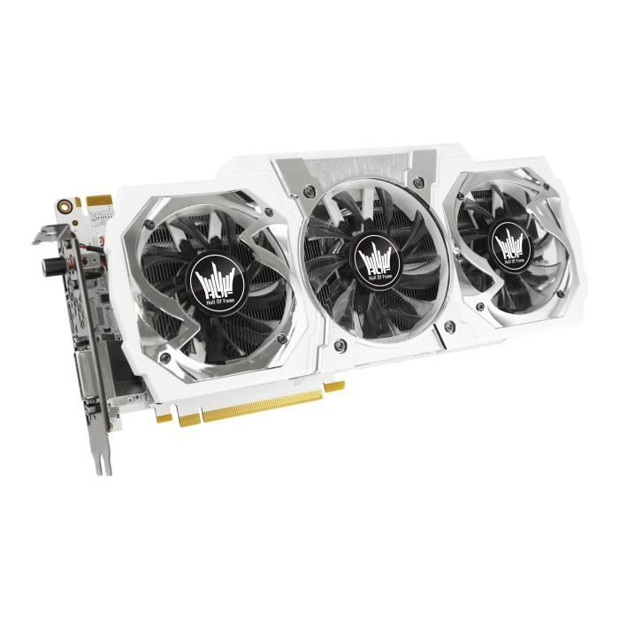 Galax GeForce GTX 980 Ti Hall of Fame carte graphique GF GTX 980 Ti 6 Go GDDR5 PCIe 3.0 x16 DVI HDMI 3 x DisplayPort blanc pur Cdiscount Informatique