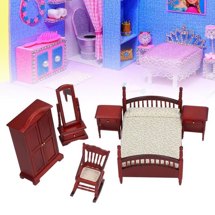 PIN meubles de maison de poupée 1:12 6 pièces ensemble de meubles  miniatures en bois Vintage réaliste exquis bricolage - Cdiscount Jeux -  Jouets