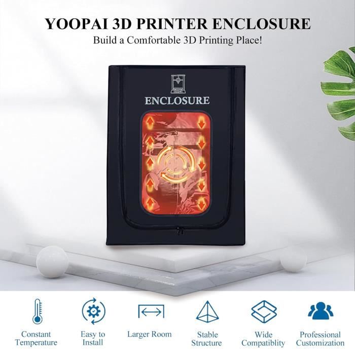 ELEGOO Boîtier d'imprimante 3D, résistant au feu et à la poussière, couverture d'imprimante 3D à
