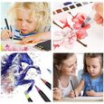 24 Stylo Aquarelle + 1 Aqua Brush ,pour Adultes et Enfants, Livres de Coloriage, Peintures, Calligraphies, Bullet Journal-3