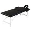 KKmoon Table de Massage Pliante pour Thérapie Cosmétique Tatouage Cadre en Aluminium 2 Zones-3