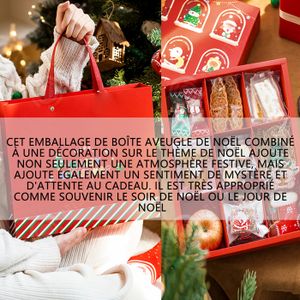 Lot De 16 Boîtes à Biscuits De Noël + 72 Sacs Cellophane, Kit Pâtisserie Et Cadeaux