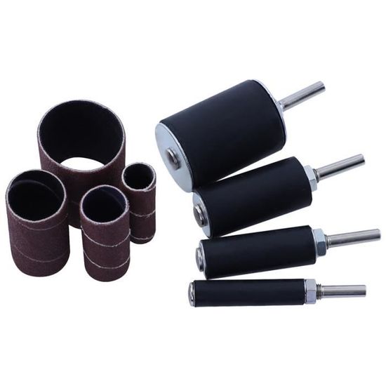 NSIECD-Ponçage Tambour Ponceuse Ongles Manchons Embout Emeri 132pcs Contient Des Bandes De Poncage Et Des Tambours Mandrins En Caoutchouc