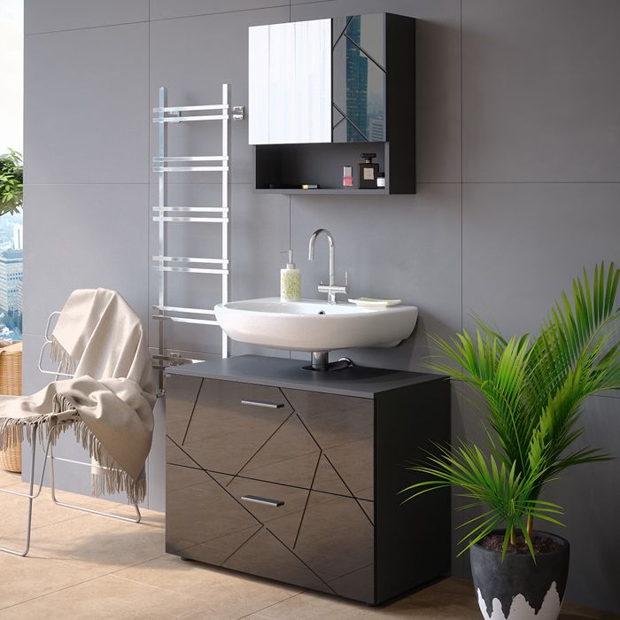 Meuble de rangement de salle de bain, effet bois 30 x 95cm | Maisons du Monde