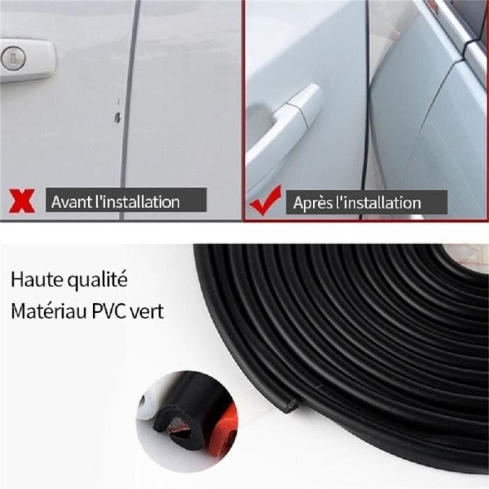 Film Protection Seuil Porte Voiture 5cm X 5m - Texture Carbone 5D, Universel Pour SUV Et Voitures