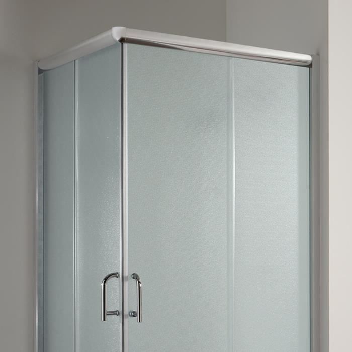 Cabine De Douche Xeno 70x70 H200 Ext 65,5/67,5 Cm Portes Pliantes Verre Transparent Profiles Chrome