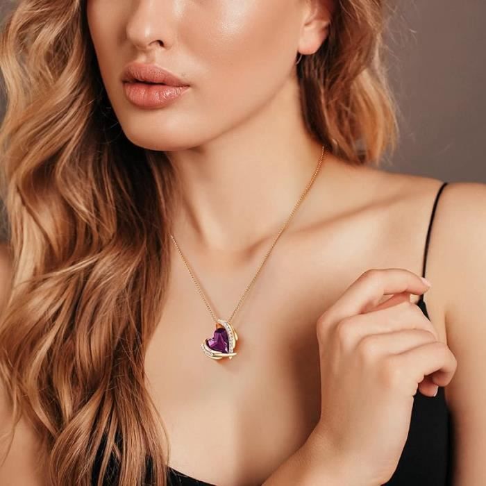 Collier Cœur Infini LAVUMO - Argent Sterling 925, Zirconium - Cadeau Femme, Anniversaire, Saint-Valentin