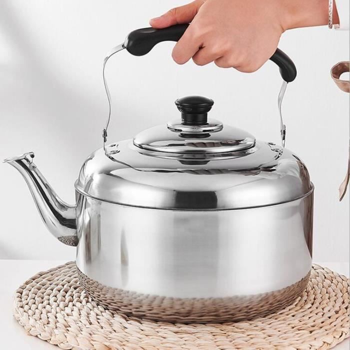 Bouilloire à Sifflet En Acier Inoxydable 2,8L - Pour Gaz, Induction, Vitrocéramique - Poignée Anti-Chaleur