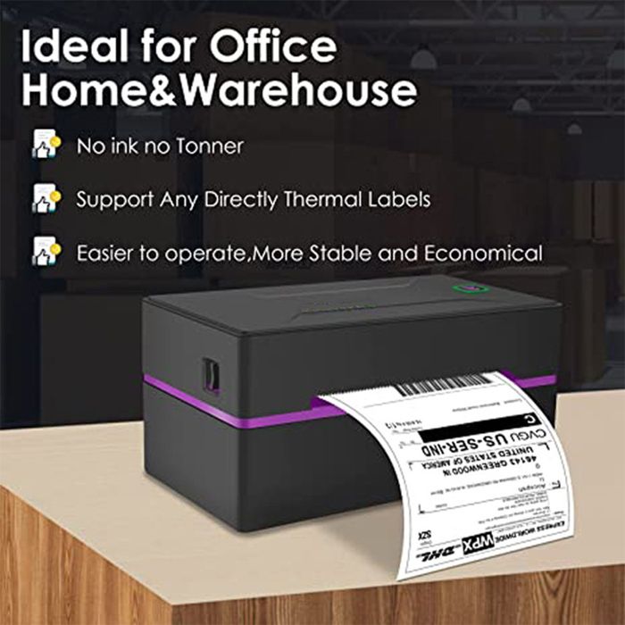 Imprimante thermique portable avec papier d'étiquette Imprimante de à  barres POS blanc - Cdiscount Informatique