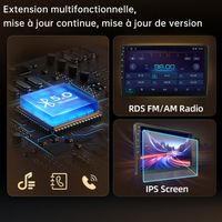 8 Core 4G+64G Hikity Android 15 Autoradio Pour Jeep Renegade 2016-2020 Avec Sans Fil Carplay Android Auto, 9 Pouces IPS Écran Tactile Avec GPS Bluetooth WiFi FM/RDS DSP Caméra De Recul