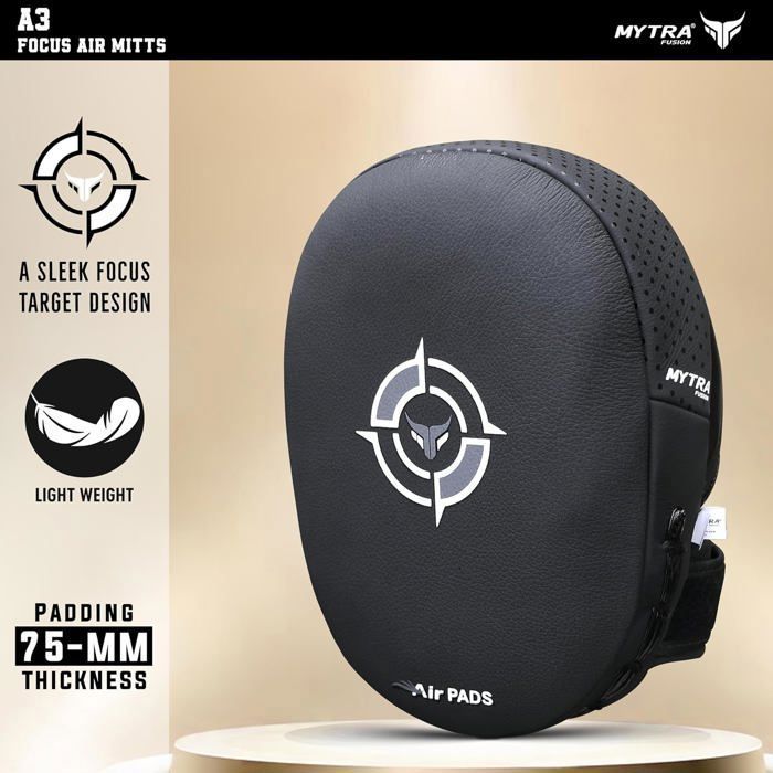 Mytra Fusion Pattes D'Ours Boxe Cuir Véritable - Gants Focus Mitt Pour Entraînement MMA Muay Thai Kickboxing