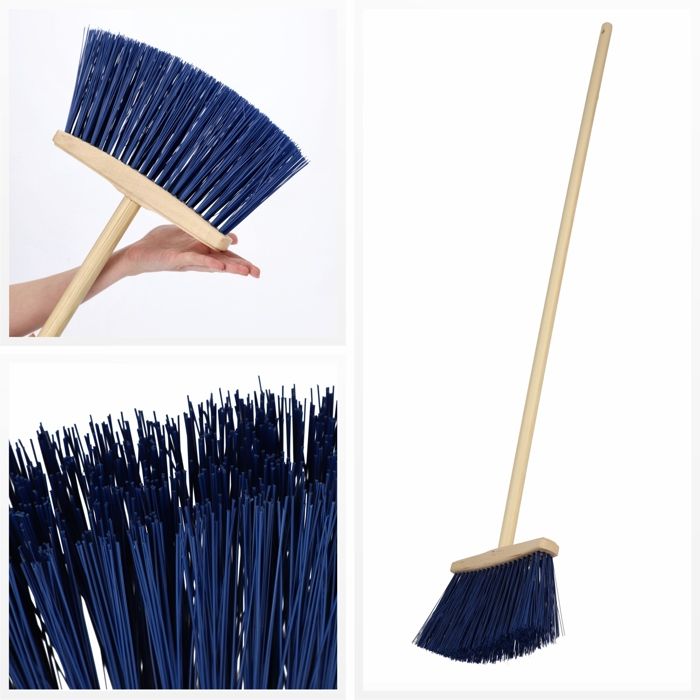 Balai De Rue Kadax 100cm Large Manche Bois - Brosse Récurer Robuste Extérieur Intérieur