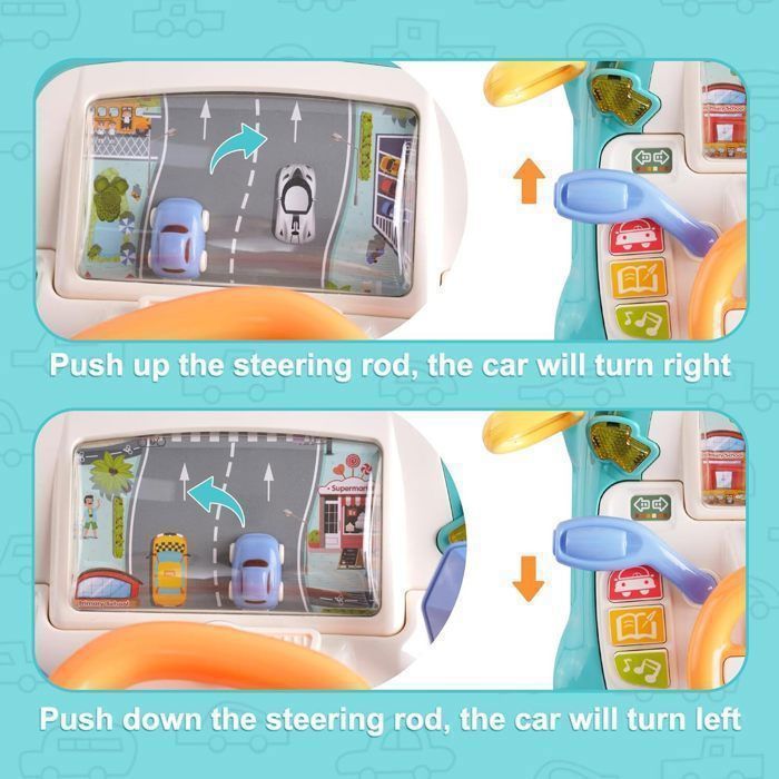 Volant Jouet Musical Pour Enfants 3 Ans+ - 43x22x13 Cm, Sons Réalistes, écran, Alimentation USB/piles