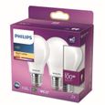 Philips ampoule LED Equivalent100W E27 Blanc chaud non dimmable, verre, lot de 2-0
