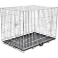 Cage pour chien animaux cage métallique et pliable pour chiens XL 109 x 70 x 78 cm-0