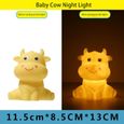 Veilleuse LED bébé vache / lampe de chevet / veilleuse / lumière ambiante (jaune)-0